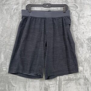 Lululemon Mens Large Gym Shorts Heather Gray Unlined Stretch 10" Workout FLAWS!